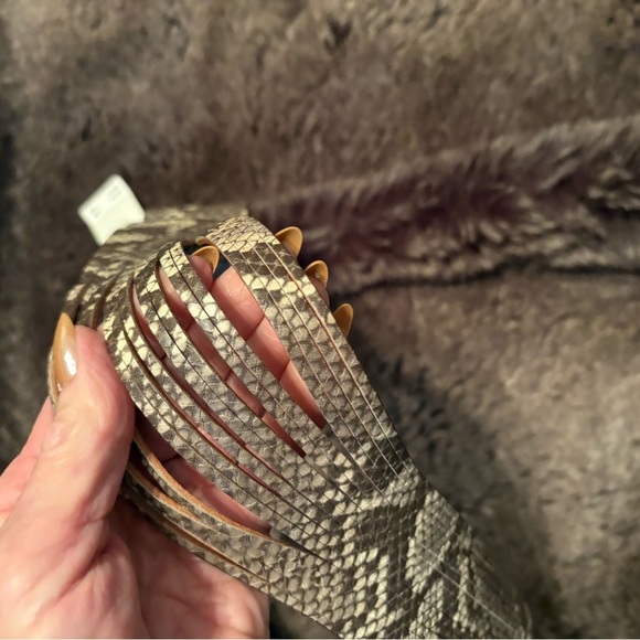 Snake Print Leather Belt main image 10